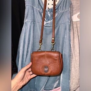 Vintage Liz Claiborne Brown Leather Mini Belt Bag